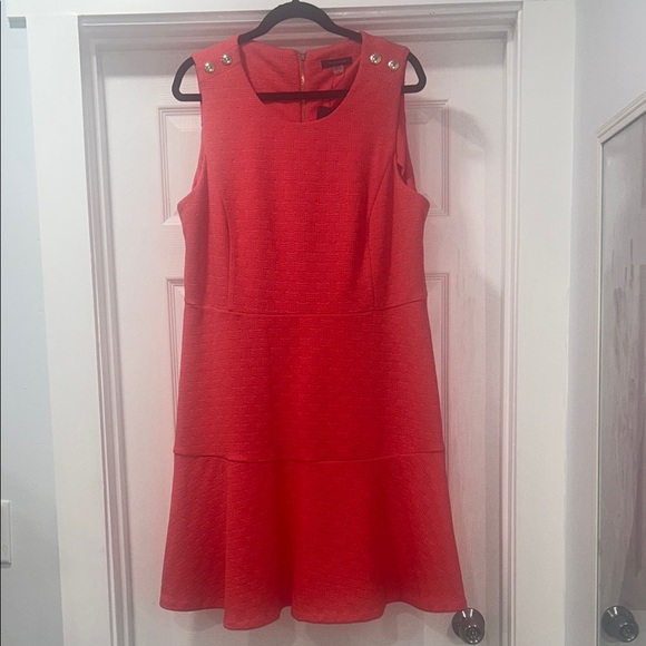 Tommy Hilfiger Women's Sleeveless Above the Knee Dress Red Size 12